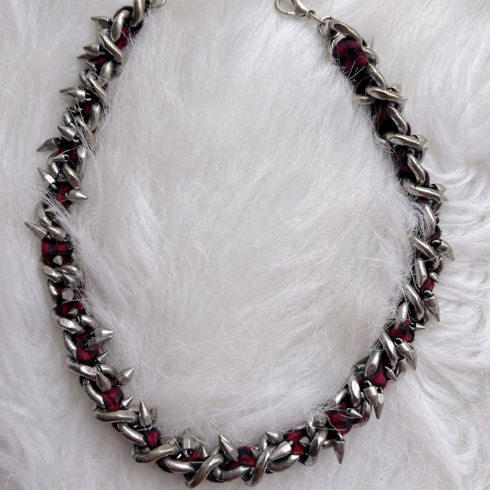 Zara Distressed Metal Necklace